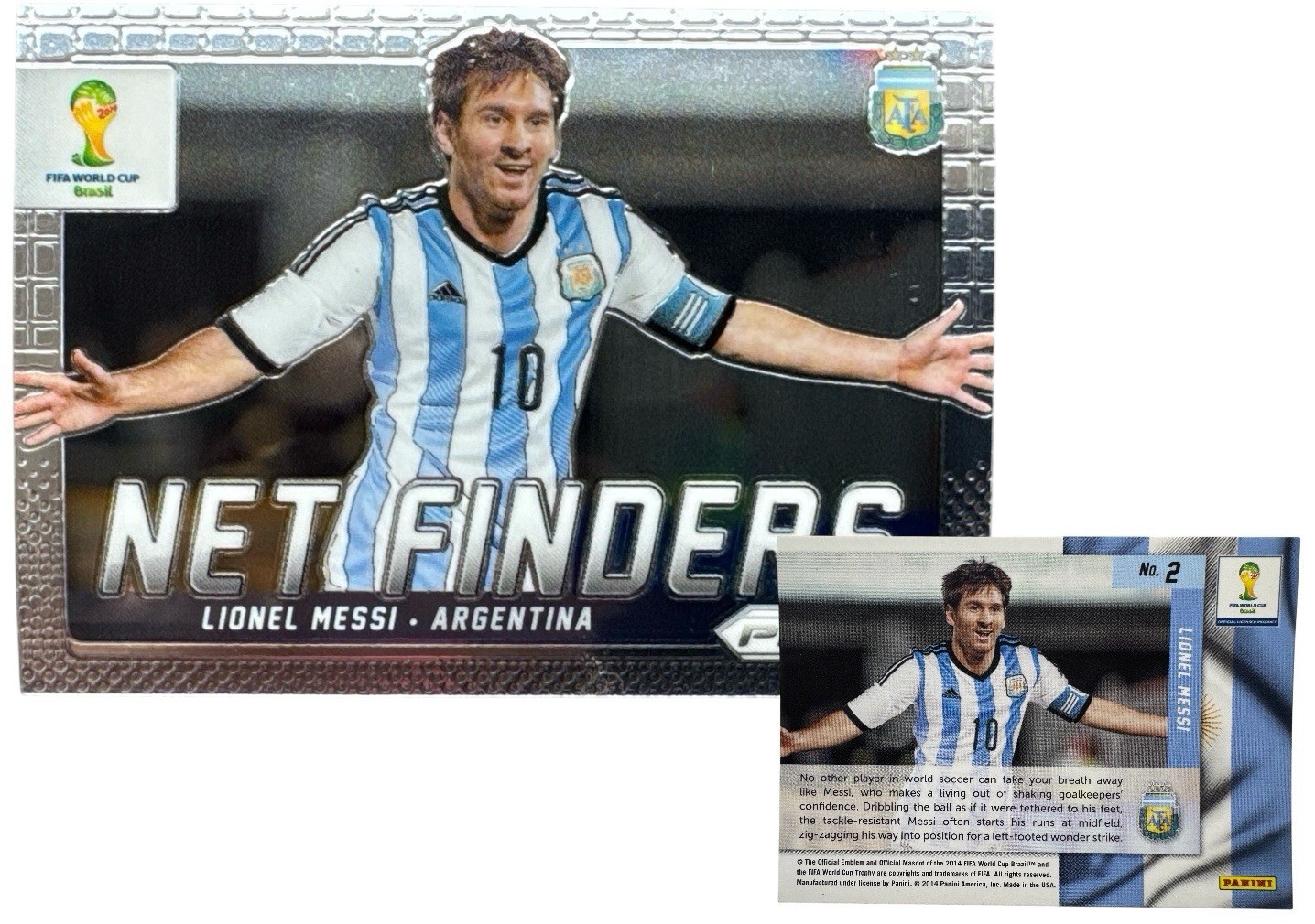 2014 LIONEL MESSI Panini Prizm FIFA World Cup Net Finders Insert Argentina #2