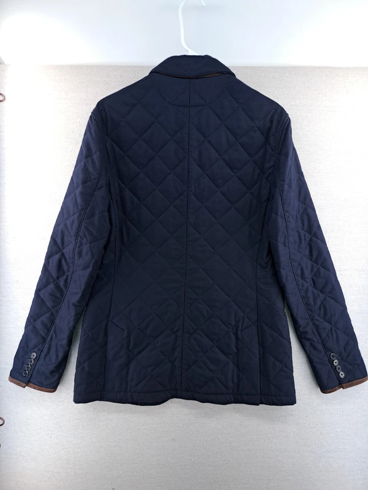 Chaqueta Polo Ralph Lauren Para Hombre Mediana Mezcla de Lana Azul Marino Blazer Estilo Acolchado  Foto 3 de 4