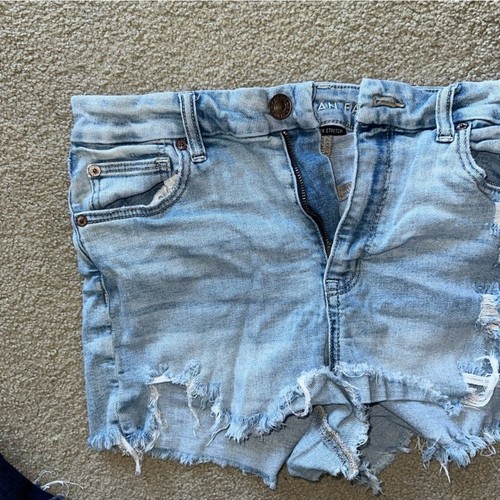 Pantaloncini jeans American Eagle vita alta taglia 10 - Foto 2 di 7