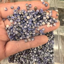 50pcs 4mm Round CAB CABOCHON Natural Sodalite Stone Round Stone Beads No Holes