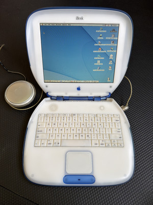 Apple iBook G3 Clamshell Indigo M6411 Good Working Condition 10GB