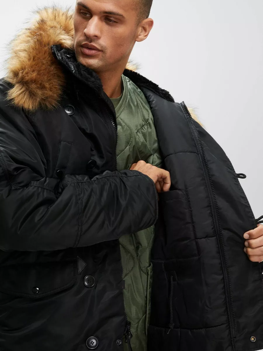 Alpha Industries N-3B Parka Extreme Cold Weather Black, Sage Green  MJN31000C1