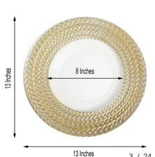 8 pcs Plates Charger 13" Banquet Dinner Tableware Decor