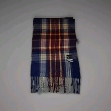 Cejon Fringe Italian Scarf Plaid Red/multi O/S Made in Italy New w/Tags! $36