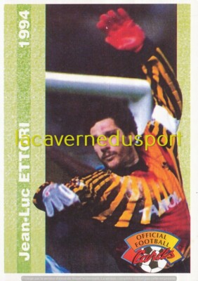 032 JEAN-LUC ETTORI AS MONACO PANINI CARDS UNFP FOOTBALL CARDS 1993 1994