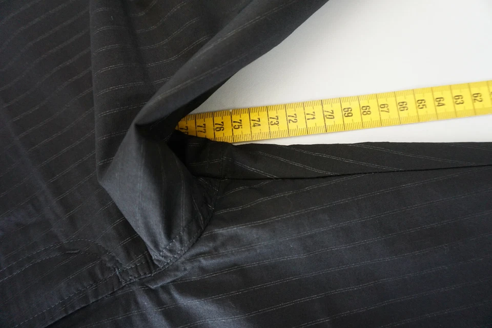 Signum Denver Hombre Confort Fit Pantalón Rayas 33/30 W33 L30 Fino Negro Nuevo - Imagen 4 de 4