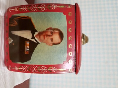 Queen Elizabeth Coronation Toffee Tin Edward Sharp & Sons with Original Label