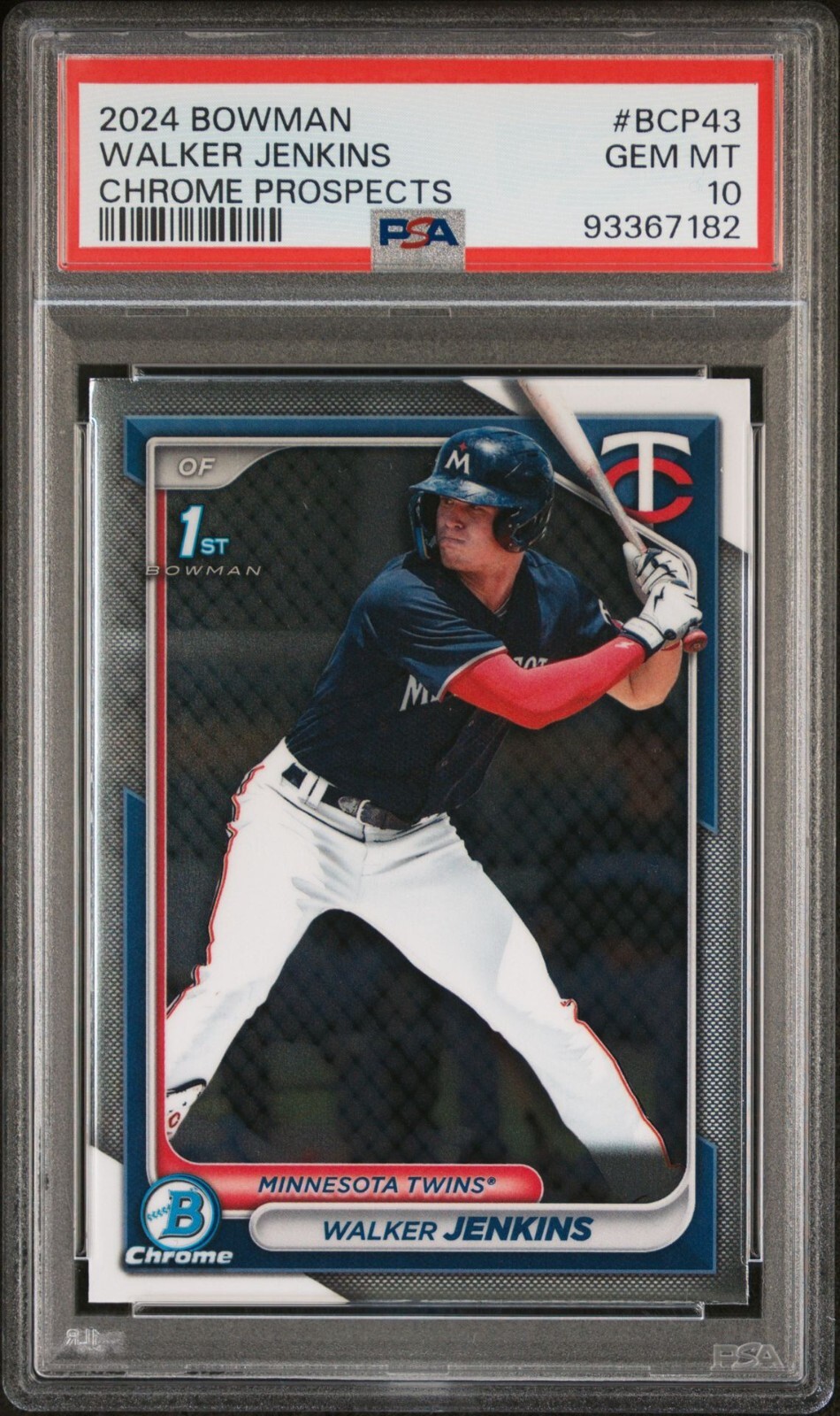 2024 Bowman Walker Jenkins #BCP-43 Minnesota Twins PSA 10