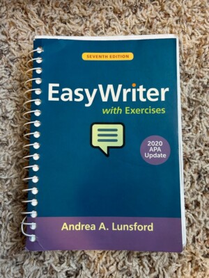 EasyWriter with Exercises, 2020 APA Update by Andrea A. Lunsford (2020, Spiral)