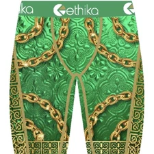 ETHIKA MENS STAPLE UNDERWEAR BOXER GOLDEN CONNECT GREEN