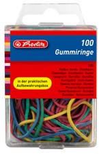 Herlitz Gummiringe farbig sortiert Größen Mix 100 Stück (47,2 g)