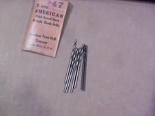 SEVEN !! # 47 HSS Drill Bits Made In USA
