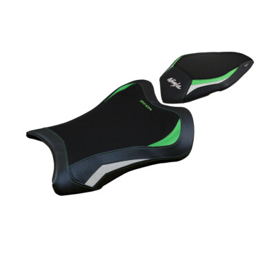 BRIXIAMOTO 4GNW-1 Copri Sella Für Kawasaki ZX10R NINJA 2021-2025 Grün Weiß Logo
