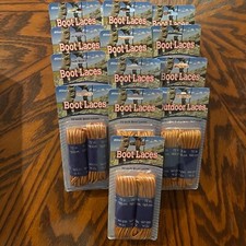 16 PACK LOT BOOT LACES 2 PAIR PACKS YELLOW GOLD 72" BOOT LASES STRINGS 64 TOTAL