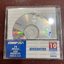 COMP USA Rewritable Compact Disc 10-Pcs 74 Min. 650 MB 047669085306 EP40058L EP