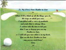 Personalized Poem Gift for that Special Brother in Law (See all styles)
