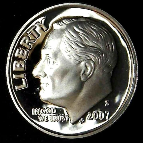 2007-S 10C Roosevelt Dime GDC Proof 90% Silver 21loc0130