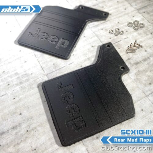 Rear Mud Flaps for SCX10 III Jeep JL Wrangler (B) - Picture 2 of 7