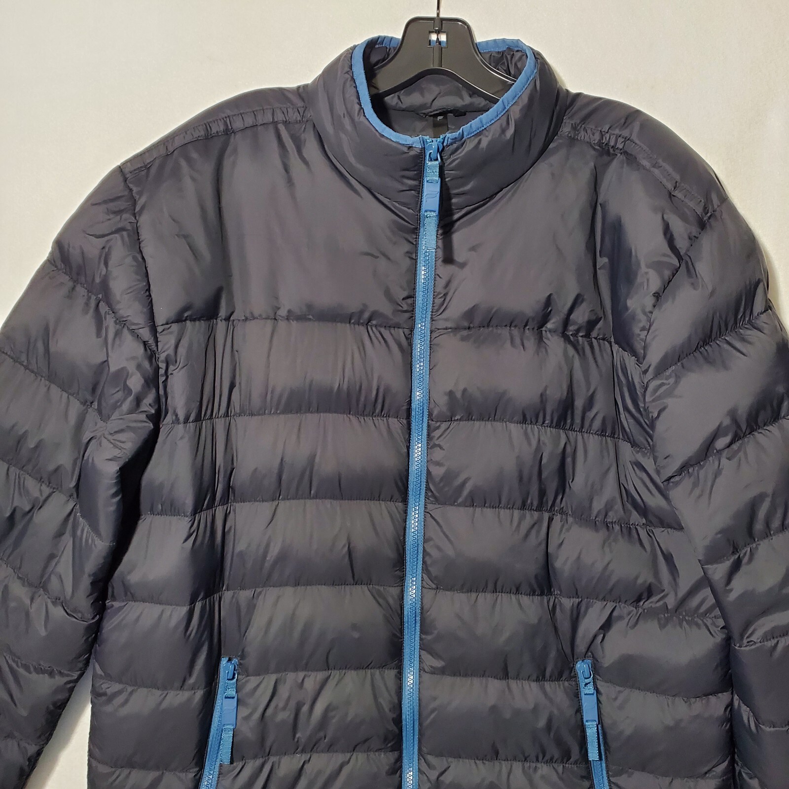 Fabletics Jacket Men Large Black Packable Puffer … - image 2