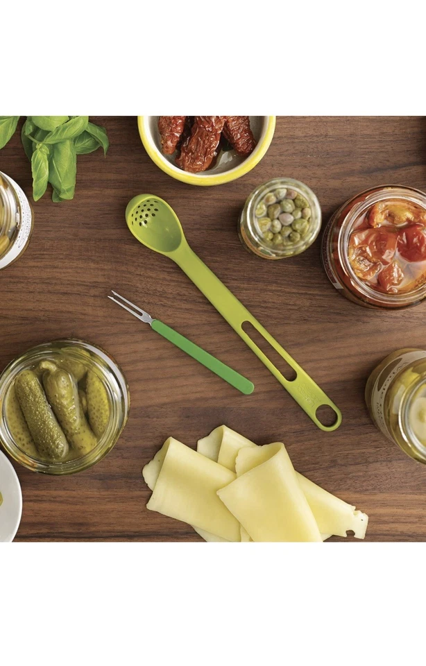 Juego de cuchara y tenedor Joseph Joseph Scoop & Pick Jar verde Foto 3 de 4