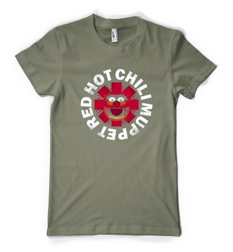 Red Hot Chilli Muppet Zwierzę Rockstar Spersonalizowany Unisex Dorosły T-shirt - Zdjęcie 8 z 20