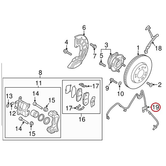ABS WHEEL SPEED SENSOR FRONT right PASSENGER SIDE ⭐OEM⭐ KIA OPTIMA 20162020 eBay