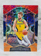 2020-21 PANINI SELECT #56 DOMANTAS SABONIS (RED WHITE & ORANGE SHIMMER PRIZM)