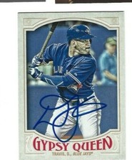 Devon Travis Autographed 2016 Topps Gypsy Queen Signed Card #190 Blue Jays