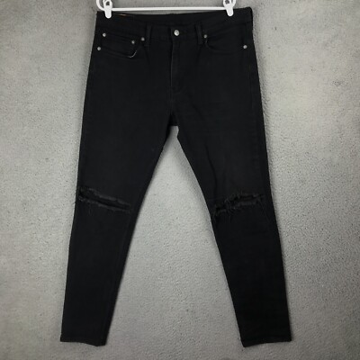 Levis 511 Mens Slim Straight Mid Rise Black Jeans Size 36x34