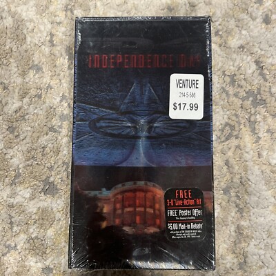 Independence Day (1996) VHS 3D Cover Brand New Factory Sealed Mint Watermark