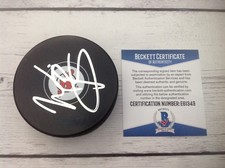 Will Butcher Signed Autographed New Jersey Devils Hockey Puck Beckett BAS COA a