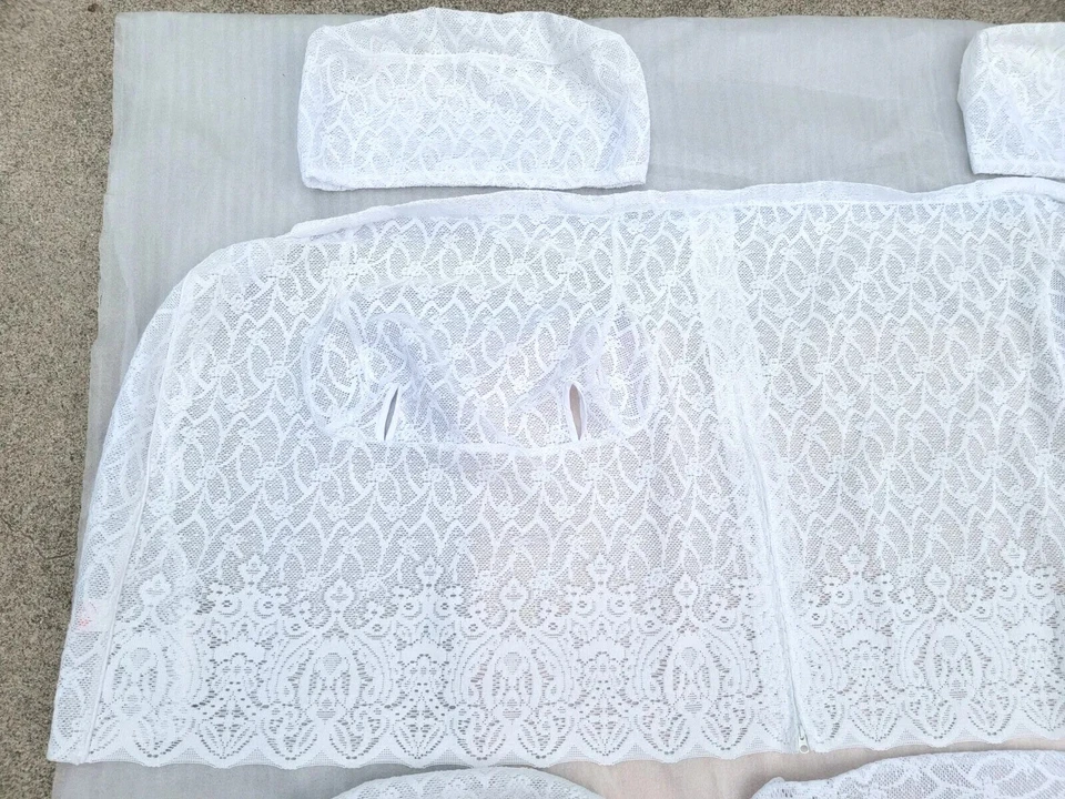 2003-2004 Infiniti M45 Y34 Nissan Gloria Cedric Seat Cover Set Doily JDM OEM - Image 2 of 4