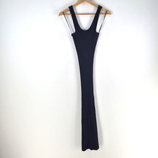 Tigerlily crepe knit bodycon dress 2XS/XS black maxi stretch sleeveless 110992