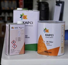 Kapci 625 High Build 2K Urethane Primer GRAY GALLON Kit Hardener + Reducer