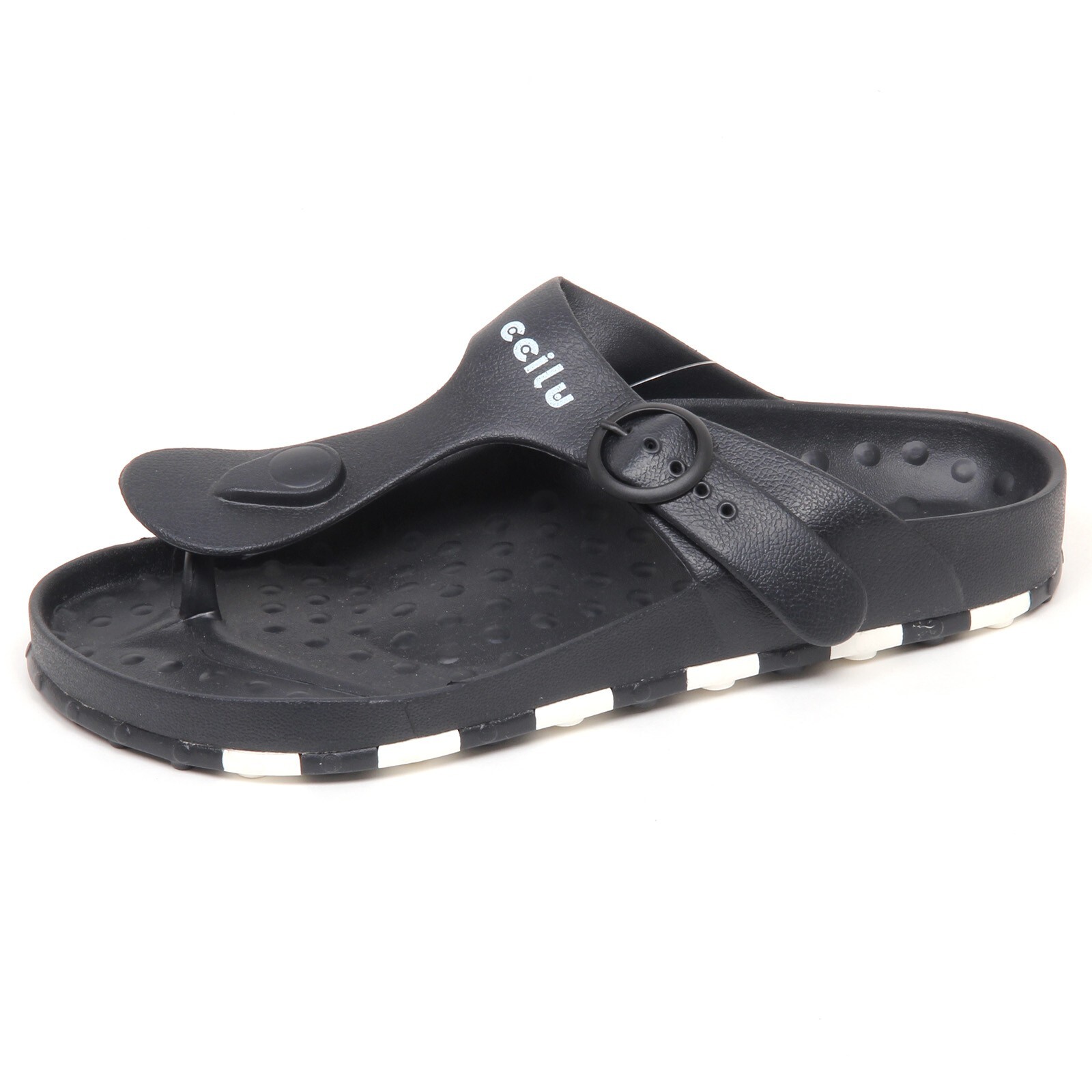 E8016 (БЕЗ КОРОБКИ) резиновые шлепанцы infradito uomo CCILU HORIZON черного цвета для мужчин