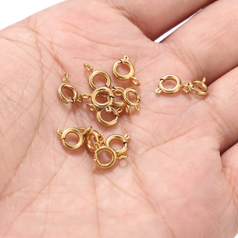 20pcs Stainless Steel Round Claw Spring Clasps Hook for Bracelet Necklace Making - Image 4 of 4