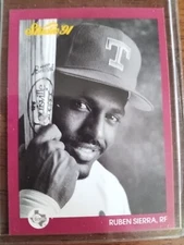 RUBEN SIERRA RANGERS 1991 STUDIO BY LEAF BASEBALL CARD #129