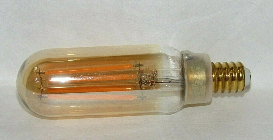 FEIT ELECTRIC VINTAGE STYLE AMBER GLASS LED T8 LAMP LIGHT BULB 5W 2100K DIMMABLE - Image 2 of 4