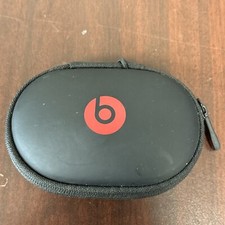 Genuine Case Pouch for Beats Earphones Earbuds Zippered Case Red Logo Black