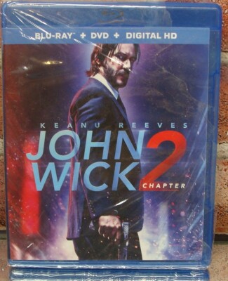 JOHN WICK Chapter 2 (Blu-ray & DVD) Keanu Reeves, Ruby Rose, Laurence Fisburne