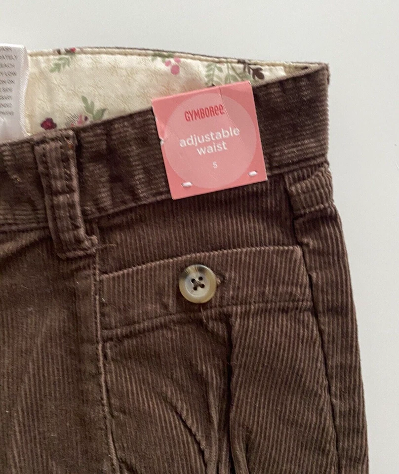 Bermudas Gymboree Niña Detective Pana Marrón Bordado Talla 5 Nuevas con Etiquetas Foto 3 de 3