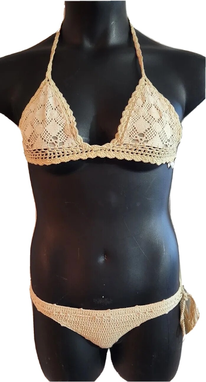 Andi Bagus Bikini Handmade Crochet Macrame Tassel Fri… Gem