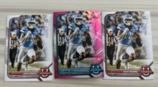 2022 Josh Downs Football Bowman 1st Pink Refractor +2 Base Rookie RC #50
