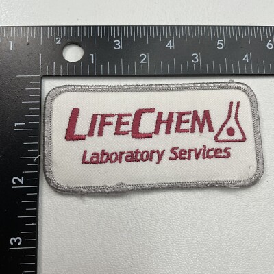 Vtg LIFE CHEM LIFECHEM LABORATORY SERVICES Advertising Patch 00PQ