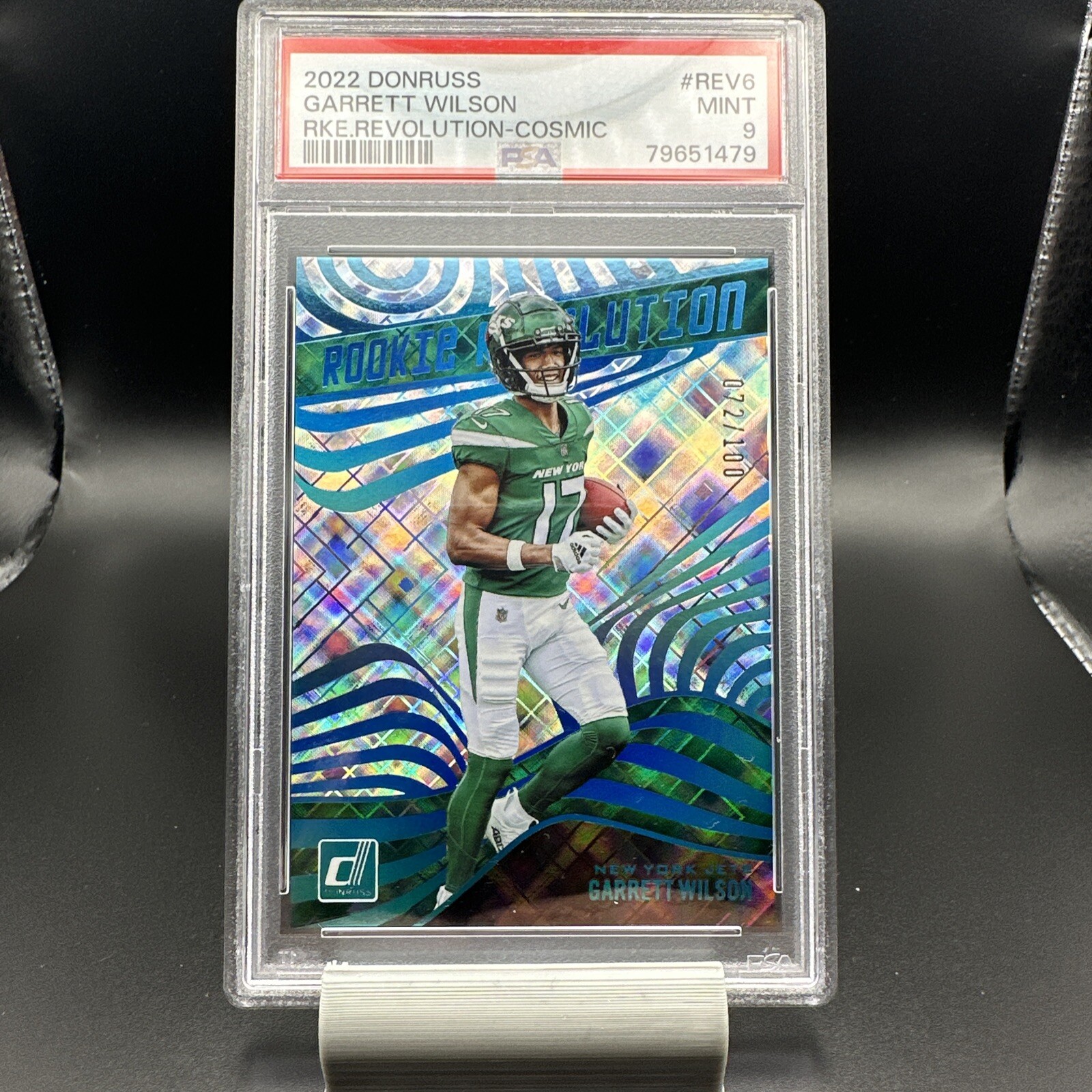 2022 Donruss Garrett Wilson Rookie Revolution-Cosmic #/100 Population 1