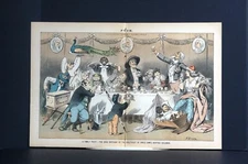 American Diversity  1883 UNCLE SAM'S ADOPTED CHILDREN From ALL NATIONS Puck Art