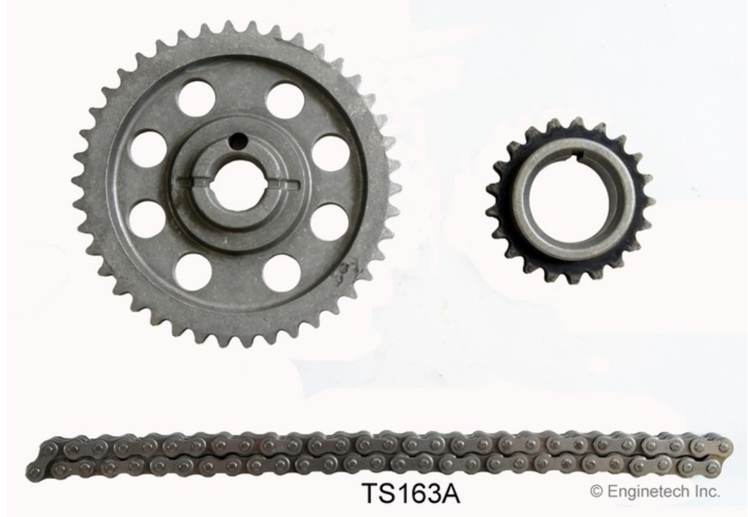 High-Double Roller Timing Chain Set For Ford Small Block 302, 347, 351W Windsor 5.0L 5.8L - Enginetech TS163A