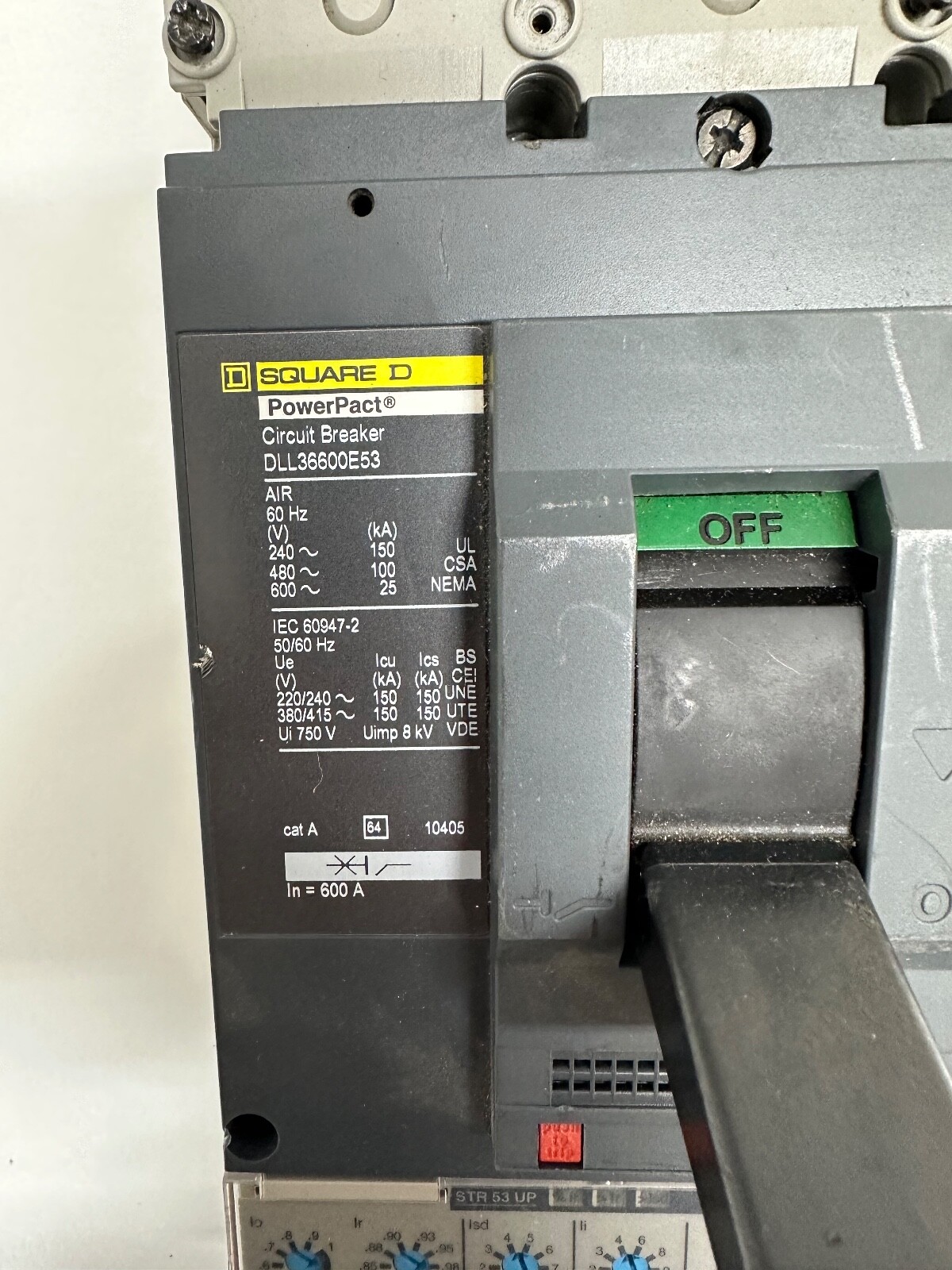 Square D DLL36600E53 600A 3P Circuit Breaker