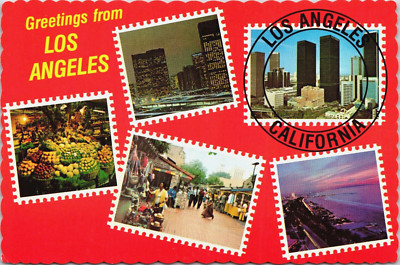 Postcard Los Angeles California Multi View Greetings | eBay