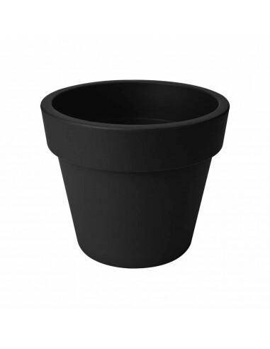 green basics top planter 23cm living black elho
